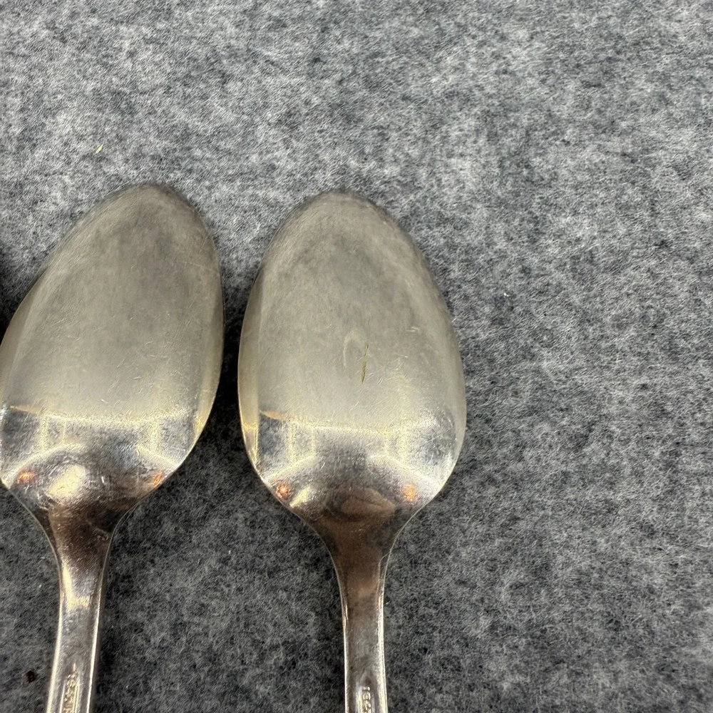 Antique William Rogers‎ And Son 5 Pc Spoon Set 1847 Engraved R Dining